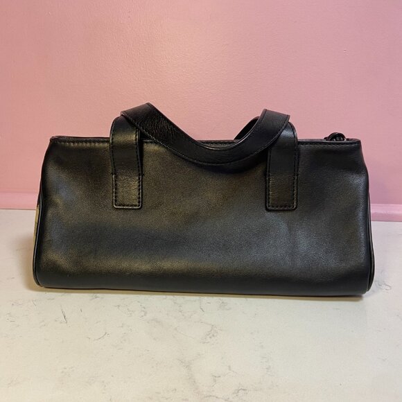 Burberry Horn Toggle Collection Handbag – House Check & Black Leather - Picture 4 of 11